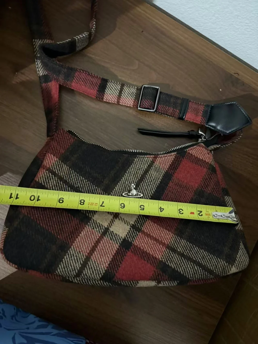 Vivienne Westwood Red Plaid Shoulder Bag